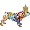 Figura Decorativa Alexandra House Living Multicolor Plástico Perro Corona 14 X 29 X 24 Cm