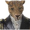 Figura Decorativa Alexandra House Living Negro Plástico Leopardo Traje 15 X 17 X 42 Cm