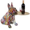 Figura Decorativa Alexandra House Living Multicolor Plástico Perro 22 X 34 X 29 Cm Bandeja