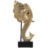 Busto Alexandra House Living Dorado Plástico Elefante 13 X 20 X 36 Cm