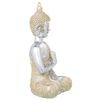 Figura Decorativa Alexandra House Living Dorado Plateado Plástico Buda 17 X 27 X 40 Cm