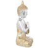 Figura Decorativa Alexandra House Living Dorado Plateado Plástico Buda 18 X 28 X 40 Cm