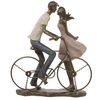 Figura Decorativa Alexandra House Living Plástico Dorado Bicicleta Pareja 14 X 27 X 31 Cm