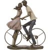 Figura Decorativa Alexandra House Living Plástico Dorado Bicicleta Pareja 14 X 27 X 31 Cm