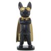 Figura Decorativa Alexandra House Living Negro Dorado Plástico Gafas Perro 12 X 15 X 32 Cm