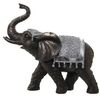 Figura Decorativa Alexandra House Living Plateado Plástico Elefante 14 X 27 X 26 Cm