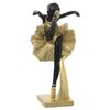 Figura Decorativa Alexandra House Living Negro Dorado Plástico Bailarina 14 X 18 X 26 Cm