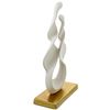 Figura Decorativa Alexandra House Living Blanco Dorado Aluminio Abstracto 23 X 12 X 45 Cm