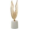 Figura Decorativa Alexandra House Living Blanco Dorado Aluminio Abstracto 30 X 10 X 38 Cm