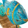 Figura Decorativa Alexandra House Living Azul Hierro Peces 72 X 10 X 28 Cm