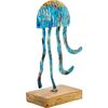 Figura Decorativa Alexandra House Living Azul Hierro Medusa 18 X 10 X 32 Cm