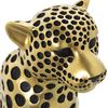 Figura Decorativa Alexandra House Living Negro Dorado Plástico Leopardo 12 X 22 X 27 Cm