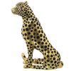 Figura Decorativa Alexandra House Living Negro Dorado Plástico Leopardo 12 X 22 X 27 Cm