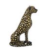 Figura Decorativa Alexandra House Living Negro Dorado Plástico Leopardo 33 X 39 X 45 Cm