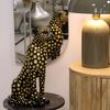 Figura Decorativa Alexandra House Living Negro Dorado Plástico Leopardo 33 X 39 X 45 Cm