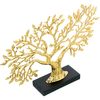 Figura Decorativa Alexandra House Living Negro Dorado Metal Árbol 38 X 7 X 28 Cm