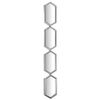 Espejo De Pared Alexandra House Living Plateado Metal 4 X 15 X 106 Cm