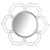 Espejo De Pared Alexandra House Living Plateado Metal Flor 2 X 68 X 60 Cm