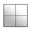 Espejo De Pared Alexandra House Living Negro Metal Ventana 5 X 73 X 73 Cm