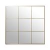 Espejo De Pared Alexandra House Living Dorado Metal Ventana 6 X 113 X 113 Cm