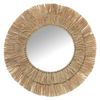 Espejo De Pared Alexandra House Living Fibra Natural 2 X 52 X 52 Cm Redondo