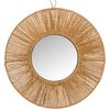 Espejo De Pared Alexandra House Living Fibra Natural 60 X 1 X 60 Cm Redondo