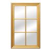 Espejo De Pared Alexandra House Living Dorado Madera Ventana 5 X 101 X 65 Cm