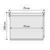 Estor Enrollable Traslúcido L2000  Marfil 75 X 250cm