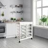 Carro De Cocina Verdulero  Doble Con 4 Cestas 4 Baldas Y 2 Cajones Color Blanco 85 X 67 X 37 Cm- Meyvaser,