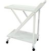 Camarera Plegable Con Ruedas, Carro De Servicio 65x40x85cm Color Blanco- Meyvaser,