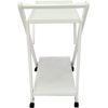 Camarera Plegable Con Ruedas, Carro De Servicio 65x40x85cm Color Blanco- Meyvaser,