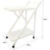 Camarera Plegable Con Ruedas, Carro De Servicio 65x40x85cm Color Blanco- Meyvaser,