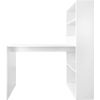 Mesa De Ordenador, Mesa Escritorio Con Estanteria Reversible,122 Cm X  50 Cm X 140 Cm Color Blanco- Meyvaser,