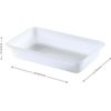 Com-fort House Bandejas De Plástico O Barreño Plastico Rectangular Almacenaje, Blanco… (tamaño 2, 3 Unidades)