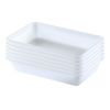 Com-fort House Bandejas De Plástico O Barreño Plastico Rectangular Almacenaje, Blanco… (tamaño 3, 6 Unidades)