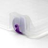 2 Cajas De Plástico Transparente Cierre De Clip 35l, 730x405x165mm