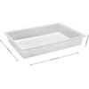 Com-fort House Bandejas De Plástico O Barreño Plastico Rectangular Almacenaje, Blanco… (tamaño 6, 6 Unidades)