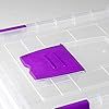 6 Cajas De Plástico Transparente Cierre De Clip 20l, 470x320x195mm