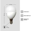 Com-fort House | Bombilla Led Tipo Bola | Conector De Tipo E14 | Potencia De 5w | Tipo De Luz: Fría | Pack De 12 Unidades|