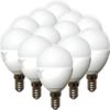 Com-fort House | Bombilla Led Tipo Bola | Conector De Tipo E14 | Potencia De 6w | Tipo De Luz: Fría | Bombillas De Eficiencia Energética | Pack De 12 Unidades|