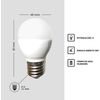 Com-fort House | Bombilla Led Tipo Bola | Conector De Tipo E14 | Potencia De 6w | Tipo De Luz: Fría | Bombillas De Eficiencia Energética | Pack De 12 Unidades|