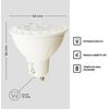 Com-fort House | Bombilla De Tipo Halógenos Led Gu10 | Potencia De 6,5w | Tipo De Luz: Fría | Bombillas De Eficiencia Energética | Pack De 12 Unidades|