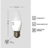 Com-fort House | Bombilla Led Tipo Vela | Conector De Tipo E27 | Potencia De 7w | Tipo De Luz: Fría | Pack De 6 Unidades|