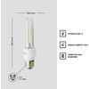 Com-fort House | Bombilla Led Tipo Maíz U2 | Conector De Tipo E27 | Potencia De 8w | Tipo De Luz: Fría | Pack De 12 Unidades|