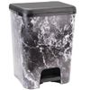 Com-fort House |cubo Pedal Duo Ecologico Negro Dec. Iml Marmol 52l.