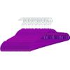 Percha Terciopelo Color Morado, Perchas De Ropa Pack Con Superficie Antideslizante Y Gancho Cromado Giratorio A 360º