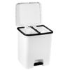 Com-fort House | Cubo Pedal Duo Ecologico Blanco 52l.