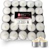 Pack 400 Ud Velas Blancas De Té Calientaplatos 8 Horas Sin Perfume