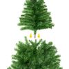Solagua Árbol De Navidad Artificial Verde Brillo De 180cm 477 Ramas, Árbol De Hoja Espumillón Con Soporte Metálico, Diámetro 95cm