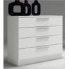 Cómoda 4 Cajones Cube Para Dormitorio / Vestidor 76x80x40 Cm Color Blanco